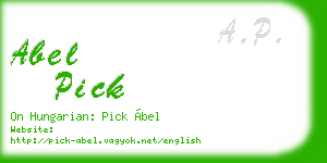 abel pick business card