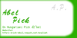abel pick business card